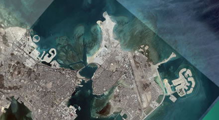 Bahrain satellite view