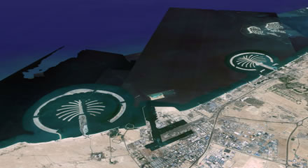 Dubai satellite view